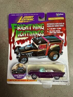 1997 Johnny Lightning Fright'Ning Lightnings Purple Elvira Macabre Mobile